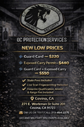 GUARD CARD AND EXPOSED CARRY PERMIT ****June 13th Class****